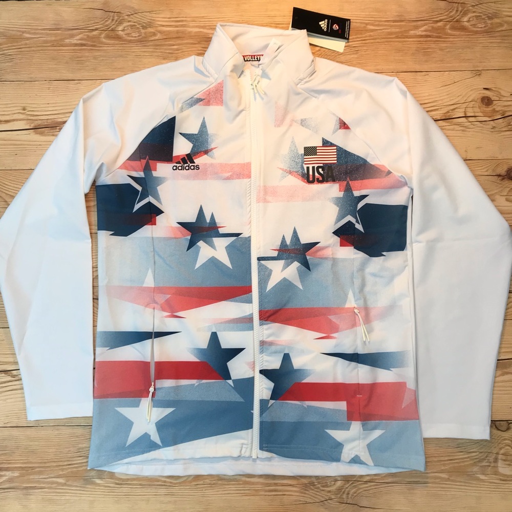 Adidas USA Volleyball Olympics Warm Up Jacket